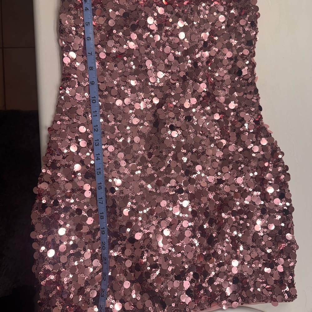Windsor Pink Sequin Strapless Dress